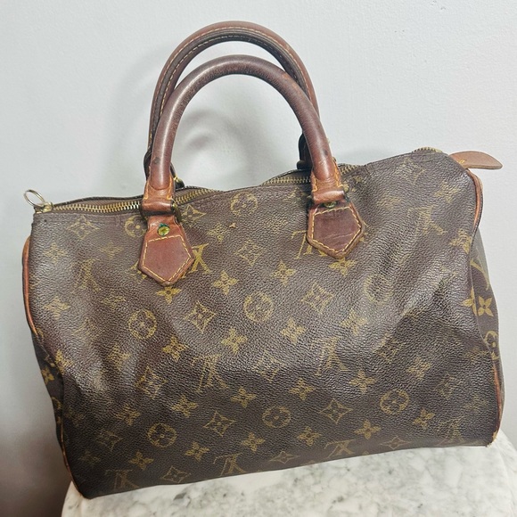 Vintage 80s Louis Vuitton Speedy WELL LOVED Chic Handbag - Picture 5 of 15